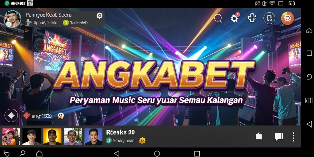 Tampilan gameplay menarik dari ANGKABET dengan elemen permainan musik.