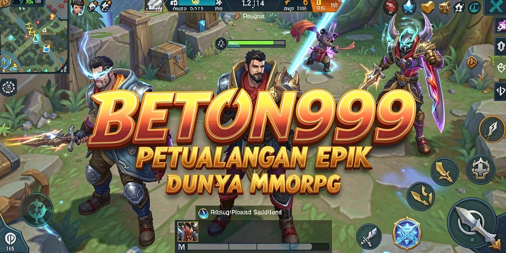Screenshot BETON999 menampilkan aksi seru dalam pertarungan MMORPG.