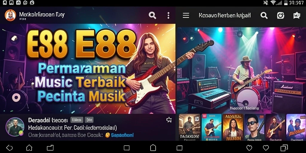 Tampilan menarik dari gameplay E88 yang penuh musik dan keseruan.