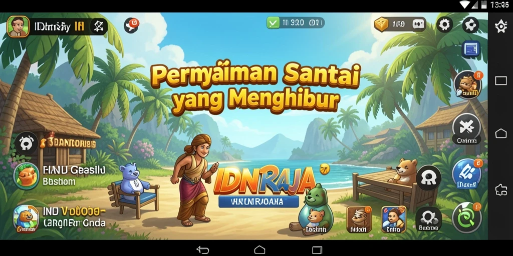 Tampilan gameplay santai IDNRAJA yang mengasyikkan.