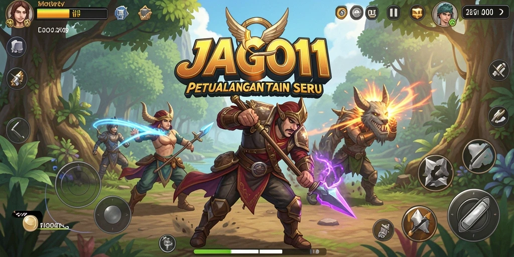Tangkapan layar gameplay JAGO11 menampilkan aksi petualangan yang mendebarkan.
