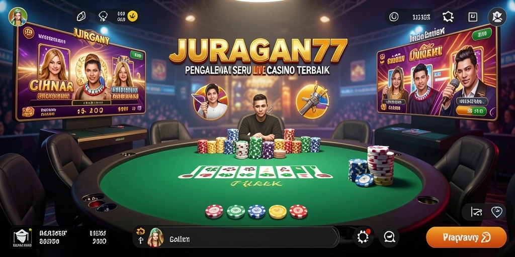 Gameplay seru di JURAGAN77 dengan dealer langsung dan pilihan permainan yang menarik.