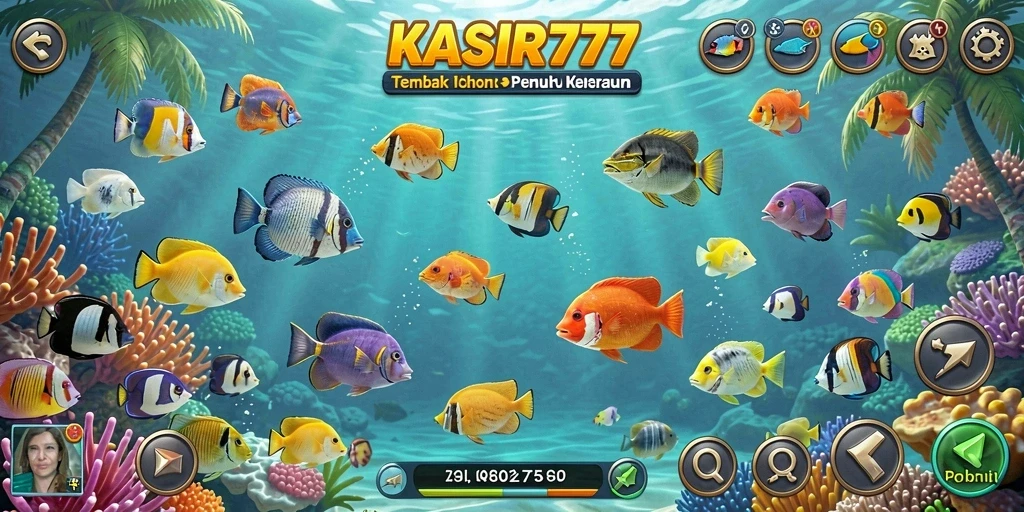 Tampilan menembak ikan yang seru dan interaktif di KASIR777.