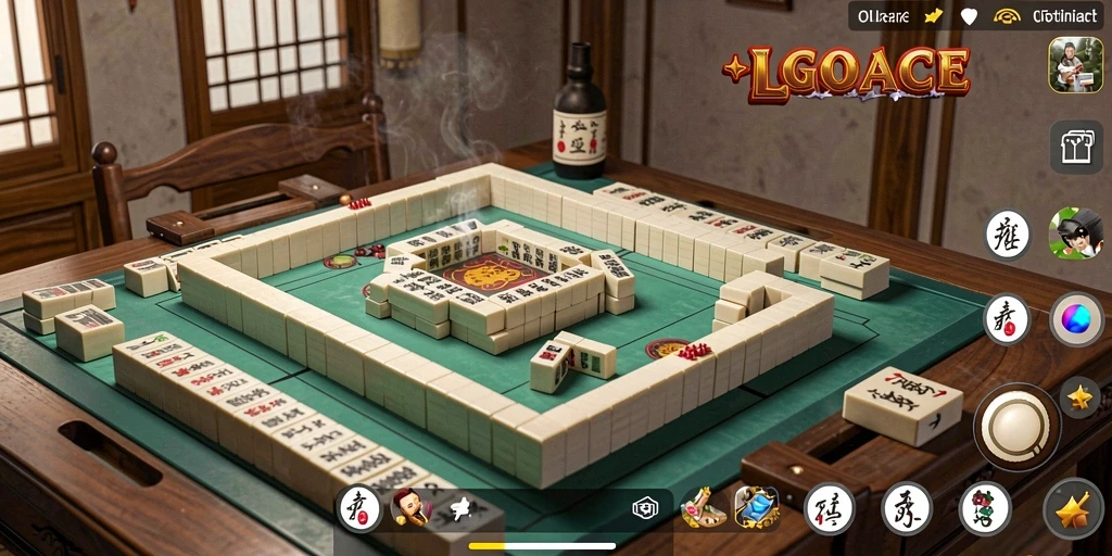 Screenshot LGOACE menampilkan gameplay Mahjong yang seru dan interaktif.