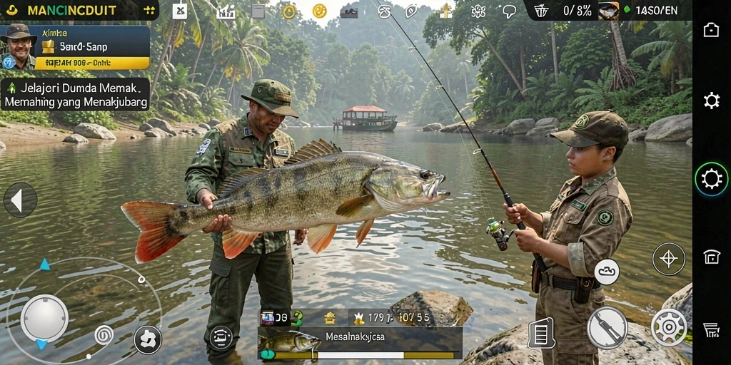 Tampilan gameplay MANCINGDUIT dengan lingkungan Open World yang menakjubkan.