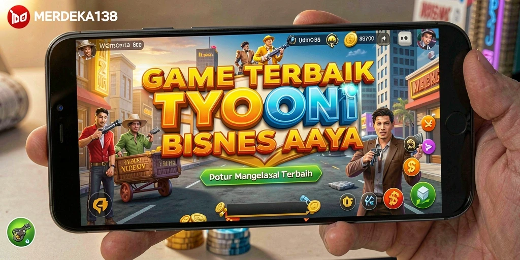 Gambaran gameplay MERDEKA138 yang menunjukkan pengelolaan bisnis yang dinamis.
