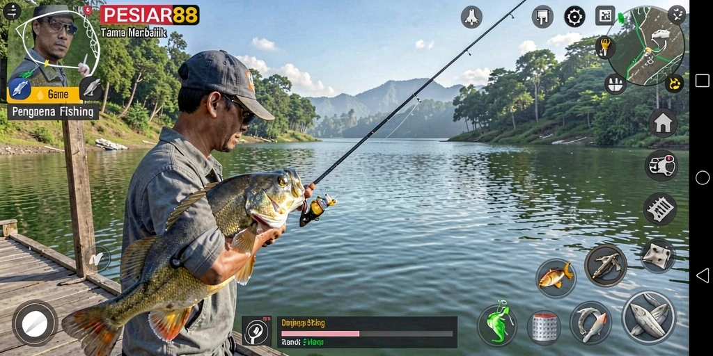 Tangkapan ikan besar dalam gameplay PESIAR88 yang menegangkan.
