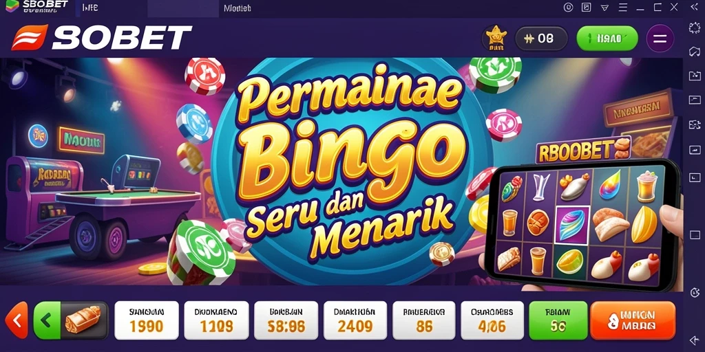 Screenshot gameplay SBOBET menampilkan suasana permainan Bingo yang seru.