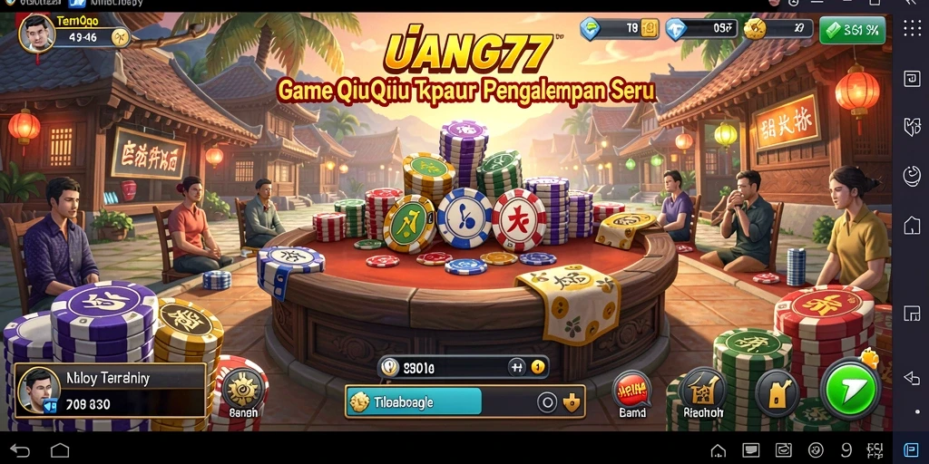 Screenshot gameplay QiuQiu dari UANG77 yang seru dan menantang.